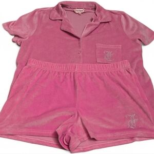 Juicy Couture Pink Velour Pajamas Set NWOT